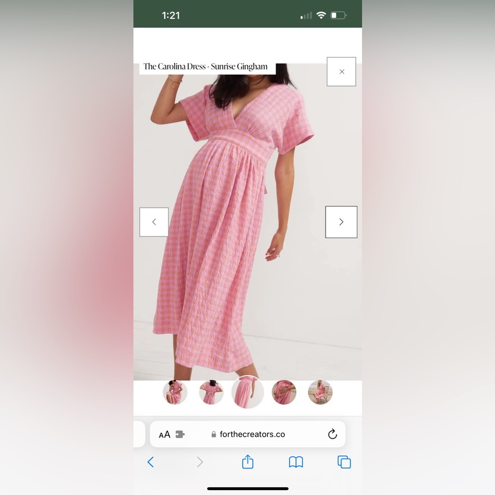 Hatch Carolina dress sunrise gingham